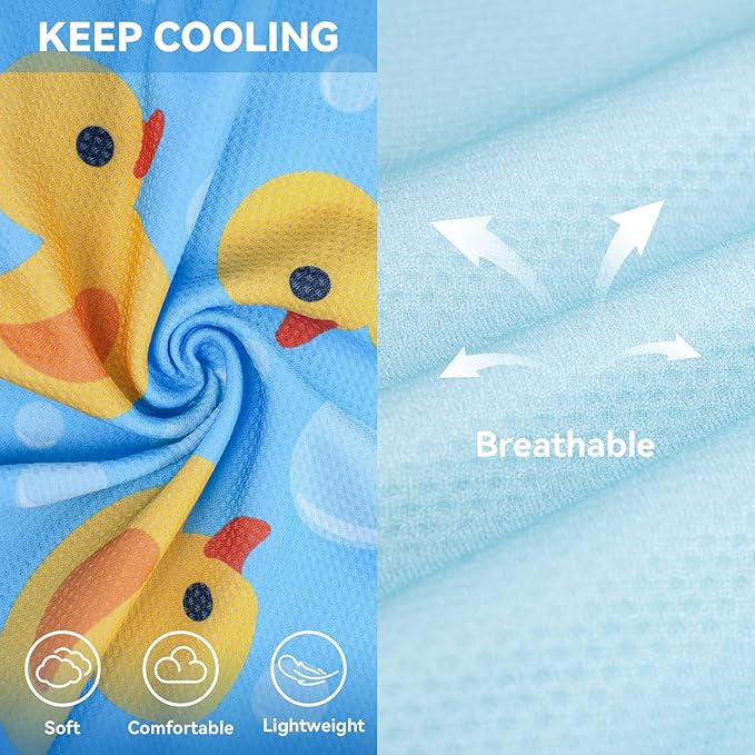 cyeollo 2 Pack Dog Cooling Shirt, Lightweight Sun Protection Sleeveless Dog Vest, Breathable Summer Clothes for Small Dogs Boy & Girl, Soft Pet Tshirts, Yellow Duck S
