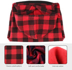 Plaid Dog Hoodie Sweatshirt Sweater for Extra Small Dogs Cat Puppy Clothes Coat Warm and Soft(XS)