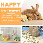 Rabbit Scratcher Mat - DIY Trimmable Self-Adhesive Bunny Scratch Pad Roll, 12 Inch x 3.28 ft Small Animal Scratching Rug for Cage, Biting, Sleeping & Nesting,Safe Scratch Mat for Rabbits & Small Pets
