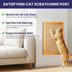 Large Sisal Cats Wall Scratcher, Floor or Wall Mounted Cat Scratching Mat, Durable cat Scratch Pads for Indoor Cats, Framed Sisal Scratch Pad Mat, Wall Cat Scratching Post for Furniture Protector