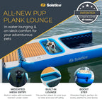 SOLSTICE Inflatable Pup Plank, Dog Water Ramp for Boats & Docks, Lounge, 250 lb Capacity - Floating Platform for Pets for Lake, River, Beach & Swimming Pool, Includes Pump, Patent-Protected Design