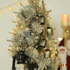 Christmas Bells,Vuskly Gold Bells Metal Hanging Bells with Jute Rope Christmas Bells for Decoration Vintage Ideal for Christmas Tree, Wreath,Party, Wedding Decorations1.6W x 20H