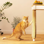 Navaris Table Leg Cat Scratcher - Sisal Scratching Mat Protector for Furniture Legs - Scratch Pad Protection with Wrap Around Straps 23 5/8" x 9 7/8"