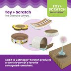 Catstages Feather Spring Toy Tease for Corrugate Cat Scratcher, Interactive Play, Blue