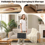 Dog Ramp for Couch & Bed for Small Dogs, Foldable Small Dog Ramps for Sofa - 31.5" LX12 W, 4 Adjustable Height, Portable, Stable, Non-Slip, Carry Handle, Wood