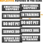 WINSEE Service Dog Vest Harness for Large Dog, Tactical Working MOLLE Vest with 10 Pet Patches, No Pull Heavy Duty Harness for Training Walking