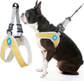 Gooby Simple Step in III Harness - Yellow, Large - Small Dog Harness with Scratch Resistant Outer Vest - Soft Inner Mesh Harness for Small, Medium Dogs