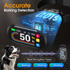 Dog Bark Collar for Small Medium Large Dogs 10-100lbs, Automatic Bark Device with Anti-False Trigger & Bark Count Tracking, 4 Training Modes and 8 Sensitivity to Effectively Stop Barking, Black