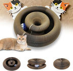 Magnetic Magic Organ Cat Scratcher Toy, Extra-Thick & Large Connectable Cardboard Scratching Board with Bell Ball, Interactive Enrichment Toy for Indoor Cats & Kittens (1 Pack)
