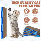 Tatuo 10 Pcs Cat Scratching Pads Large Cat Scratcher Cardboard 14.6 x 4.7 Inch Double Sided Scratch Board, Non-Toxic, Durable, Safe for Pets