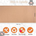 Cat Scratching Mat - 118"x16" Trimmable Cat Scratching Carpet Mat, Large Self-Adhesive DIY Cat Scratch Mat Roll, Cat Tree Shelves Replacement Mat Pad, Couch Furniture Protector, Toy Ball&Strong Tape