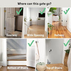 Ingenuity Decorative Extra Tall Baby Gate & Dog Gate, 28.5"-48" Wide, 36" Tall, Hardware or Pressure Mounted, Install on Top or Bottom of Stairs, Banister, or Doorway - White