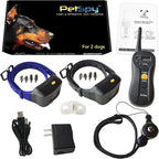 PetSpy P620 Dog Training Shock Collar for Dogs with Vibration, Electric Shock, Beep; Rechargeable and Waterproof Remote Trainer E-Collar - 10-140 lbs (Two Dogs - Bundle)