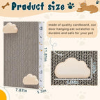 2 Pack Cat Scratcher Cat Scratching Cardboard Post for Cage 12" x 8" Wall Mounted Scratcher Board for Indoor with Cloud-Shaped Holders Double-Sided Usability