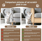 Cat Scratch Mat for Couch, Wall & Cat Tree - 78.7" Trimmable Self-Adhesive Cat Scratcher, Cat Scratch Furniture Protector, Felt Alternative to Sisal, DIY Cat Tower Replacement, 2 Pack(Khaki)