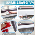 2 Rolls Dog Cat Scratching Window Sill Protector - 5.5 in x 6.6 Ft L-Shape Rubber Window Sill Cover Window Sill Guard Protector for Pet Cat Claw Scratching Chewing, White
