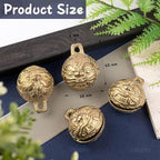 AUEAR, 8 Pieces Vintage Brass Bells 38mm Mini Jingle Bell for DIY Wind Chimes Home Decor