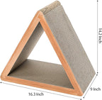 Nicunom 3-Sided Vertical Cat Scratching Post, Cat Scratcher Foldable, Triangle Cat Scratching Board, Multiple Angle Scratch Pad, 6 Usable Sides Recyclable Cat Scratcher Cardboard for Indoor Cats