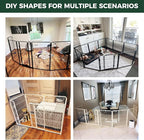 FXW Homeplus Unleashed Indoor Dog Playpen - Stress-Free and Safe Play, Heavy Duty 45 Inch 8 Panels with Playpen Camera Mount for Large Dogs, White│Patented