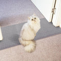 Carpet Protector for Pets Cat Carpet Protector for Doorway, Anti Scratch Under Door Cat Scratch Protector Mat, Plastic Rug Runner Easy to Cut Plastic Stopper (Light Grey, 3.6FT)