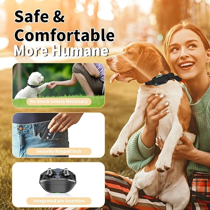 Shock Collar for Small Dogs, Electric Dog Training Collar with Remote,Tailored for 5-30lbs Small Dogs,3 Training Mode Beep, Vibration, Safe Shock(0-9) Waterproof, 1900ft Range (Black, Small)