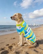 PET SHOW 4 Pack Summer Dog Shirts for Large Dogs Boy UPF 50+ UV Sun Protection Cooling Clothes Tank Top Shark Dog T-Shirts Pet Holiday Party Sleeveless Vest Blue(XXX-Large)
