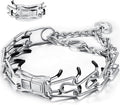 MOZETO Dog Collar, Adjustable Quick Release Stainless Steel Dog Training Collar with Metal Buckle for Small Medium Large Dogs