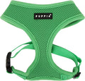 Puppia Soft Dog Harness No Choke Over-The-Head Triple Layered Breathable Mesh Adjustable Chest Belt and Quick-Release Buckle, Green, X-Large