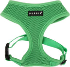 Puppia Soft Dog Harness No Choke Over-The-Head Triple Layered Breathable Mesh Adjustable Chest Belt and Quick-Release Buckle, Green, X-Large