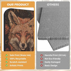 Art Cat Scratcher, Wall-Mountable Cat Scratching Board, Cat Wall Scratcher 16.7x11x1 Inch Cat Scratch Pad and Cat Scratchers for Indoor Cats Toy Furniture Protector(Fox)