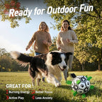QDAN Large Dog Toys, 8 Inch Soccer Ball for Dogs with Straps, World Cup Interactive Toys for Tug of War, Puppy Birthday Gifts, Water Toy, Durable Dog Balls for Medium Large