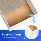 5-Pack Double-Sided Cat Scratchers with Box & Fish Toy - Reversible Cat Scratch Pad for Indoor Cats, Durable Corrugated Cardboard Cat Scratcher for Cats to Rest and Play, Furniture Protector