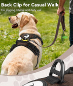 Joytale No Pull Dog Harness for Small Dogs, Reflective Pet Vest with Front Clip, Adjustable Soft Padded Harnesses with Easy Control Handle for Training and Walking, Brown, S