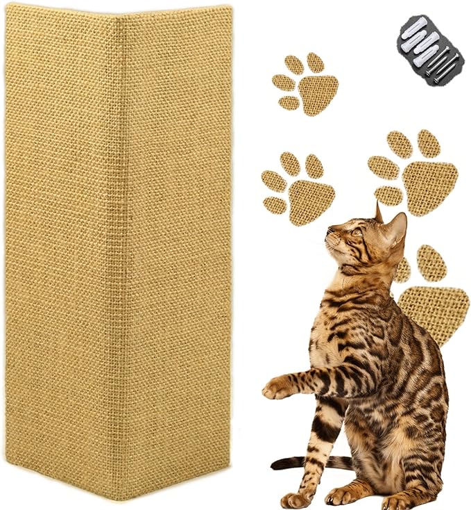 Hutpet 2Pcs Packing Foldable Cat Scratcher Board,Sofa Wall Corner Cat Scratching Pads, Horizontal Cats Scratcher Guards for Furniture Wall Cat Scratchers for Indoor Cats