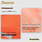 Dog Raincoat,Waterproof Rain Poncho with Hoodie, High Reflective Adjustable Pet Rain Jacket with Leash Hole for Small Medium and Large Dogs (Orange, X-Small: 4-9lbs)