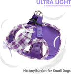PUPTECK Dog Harness for Puppy and Small Sized Dogs, Step-in No Pull Soft Mesh Vest Harness for Cats Small Pets Walking, Purple, New S