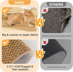 Uross Thickened Cat Wall Climbing Carpet 6.6 FT x 16" - Extra Long Cat Scratch Wall Pad, Cat Scratching Carpet Rug Wall Mounted Scratcher Couch Sofa Protector- Brown