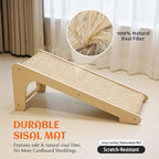 PETKARAY Cat Scratcher, Sisal Scratching Ramp, L Shape Scratch Pad for Indoor Cats, Wall Furniture Protector with Catnip (Large Size)