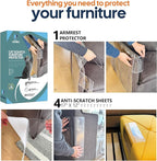 Cat Scratch Furniture Protector, Couch Arm Covers, Anti-Scratch Furniture Protector for Leather Couch, Cat Deterrent, Sofa Arm Covers, Couch Corner Protector - Model 2