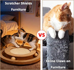 Cat Scratcher Round Natural Sisal Scratching Pad Interactive Scratcher Toys for Indoor Small Cats and Kitten Chasing Hunting Mental Physical Exercise Puzzle