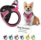 DOCO No Pull Dog Harness for Large Dogs | Adjustable Choke-Free Dog Vest with Breathable Air Mesh | Lightweight & Reflective for Training & Daily Walks – Pink, Medium (Chest 16–17 in, 10–15 lbs)