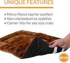K&H Pet Products Self-Warming Dog Crate Pad, Self Heating Cat Mat, Portable, Machine Washable, No Electric Needed, Adjustable Fit, Non-Slip, Great for Cat Window Perches - Extra-Small 14 X 22in Mocha