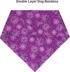 ADOGGYGO 2 Pack Halloween Dog Bandanas, Reversible Triangle Dog Scarf Accessories Halloween Bandanas for Large and Extra Large Dogs Pets (X-Large)