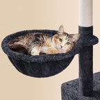 Yaheetech Multil-Level Cat Tree Cat House for Large Cats, 64.5in Cat Tower for Indoor Cats as Modern Activity Center with Scratching Posts & Platform & Perch & Hammock