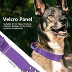 Tactical Dog Collar with Control Handle, Military Adjustable Pet Collar Reflective Heavy Metal Buckle Dog Collar, Soft Nylon Training Collar for Medium Large Dogs (Purple, X-Large)