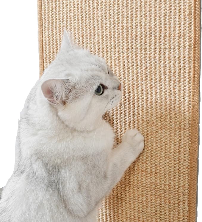 Plus Size Cat Scratching Mat Pastable Natural Sisal Grinding Claws Mat and Anti-Slip Carpet for Cat Grinding Claws and Furniture Protecting Carpet Sofas (50 * 80cm)