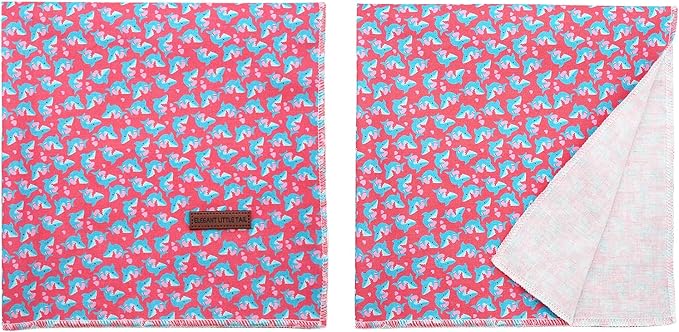 Elegant little tail Dog Bandana, Valentine's Day 1PC Washable Dog Scarf Female or Male Square Bib Kerchief Scarf Adjustable Pet Bandana for Medium Large Dogs