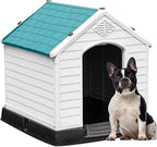 YITAHOME Plastic Dog House, Waterproof Indoor Outdoor Doghouse for Large or Small Dog, with Air Vents and Elevated Floor, Easy Assemble and Clean