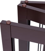Internet's Best Traditional Wire Dog Gate - 4 Panel - 30" Tall - Espresso