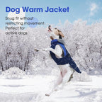 Nanaki Small Dog Coats for Winter Waterproof, Warm Fleece Lining Dog Jacket with Leash Hole, Reflective Adjustable Cold Weather Puppy Jacket Vest, Easy On Pet Snow Jacket Suit Male Female, Blue S